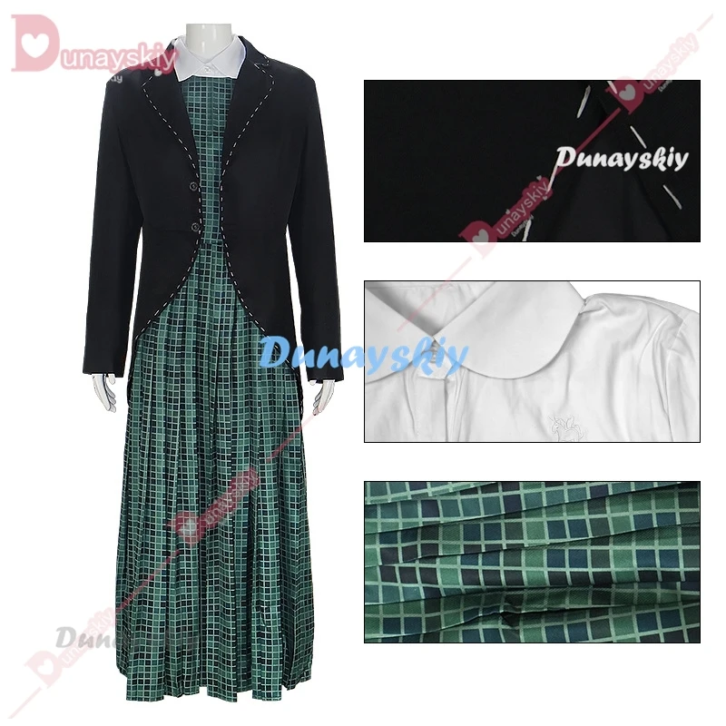 Costume de Cosplay de Dessin Animé Lydia pour Femme, Uniforme de Film d'Horreur, Manteau, Robe, Ensemble de ixd'Halloween