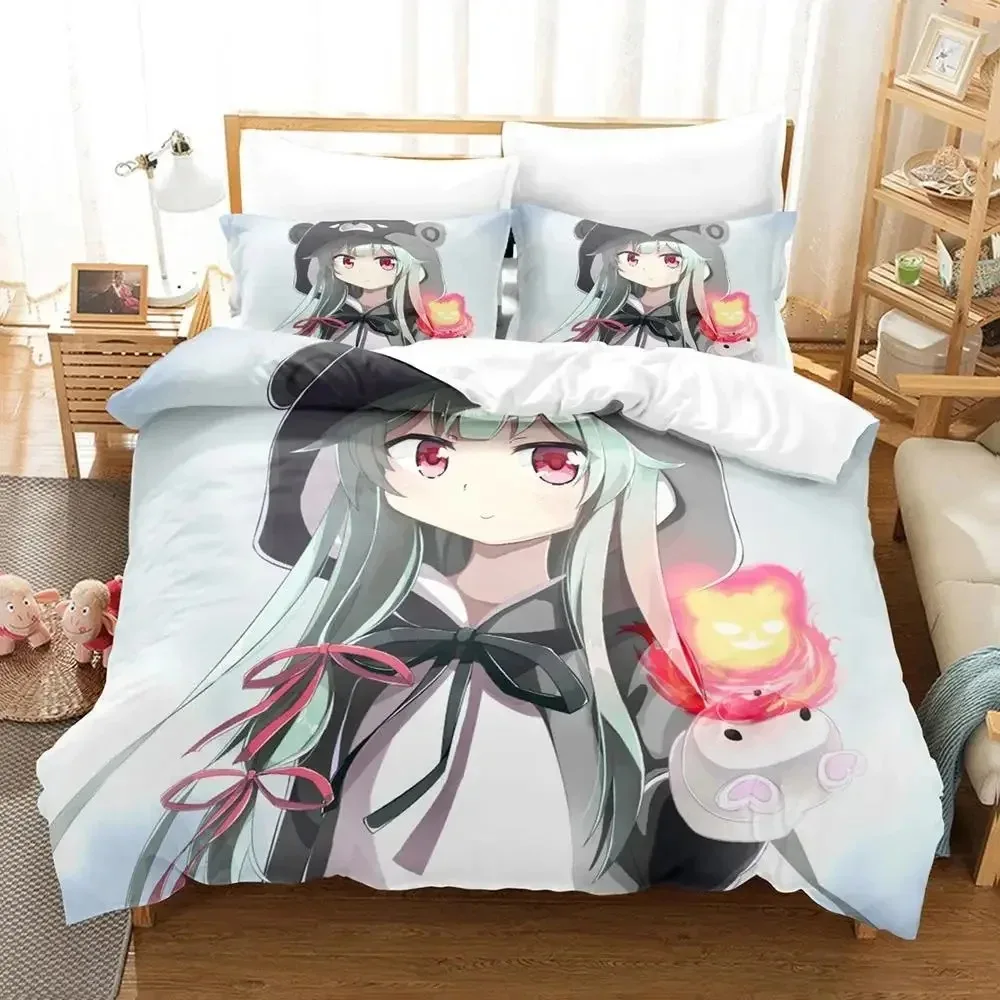 

Anime Kuma Kuma Kuma Bear Bedding Set 3D Printed Suitable for Bedroom Duvet Cover Set With Pillowcases Kids Home Textile