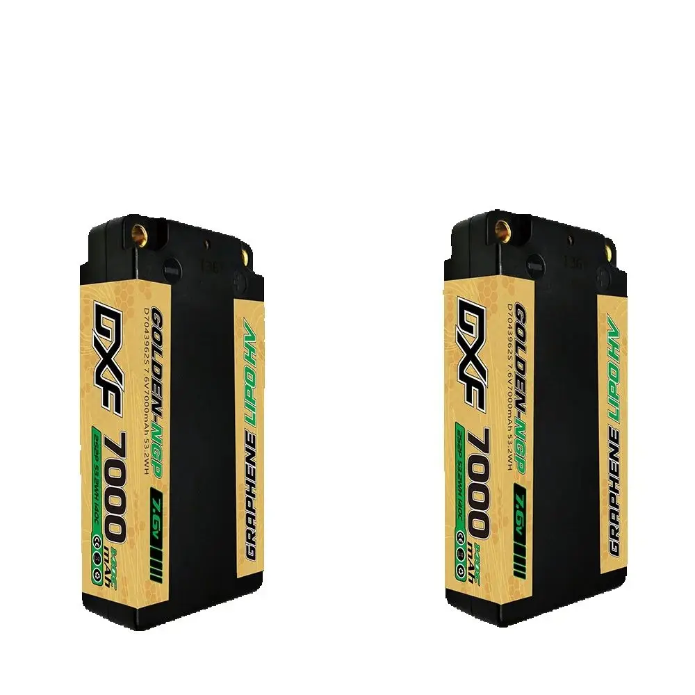 7000mAh 2S Shorty Lipo Akku 7,6V 140C 5mm Hardcase T-Stecker für 1/10 Buggy Truggy Offroad Boot Auto LKW RACING Helikopter