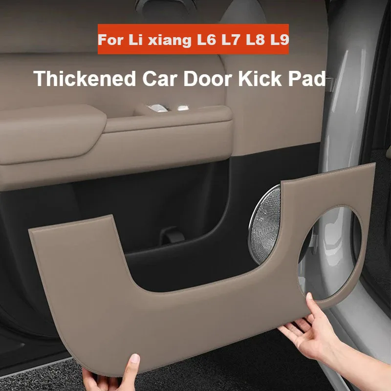

For Li LiXiang L6 L7 L8 L9 Leather Car Door Anti Kick Pad Door Panel Leather Protective Pad for L6 L7 L8 L9 Ideal Car Accessory