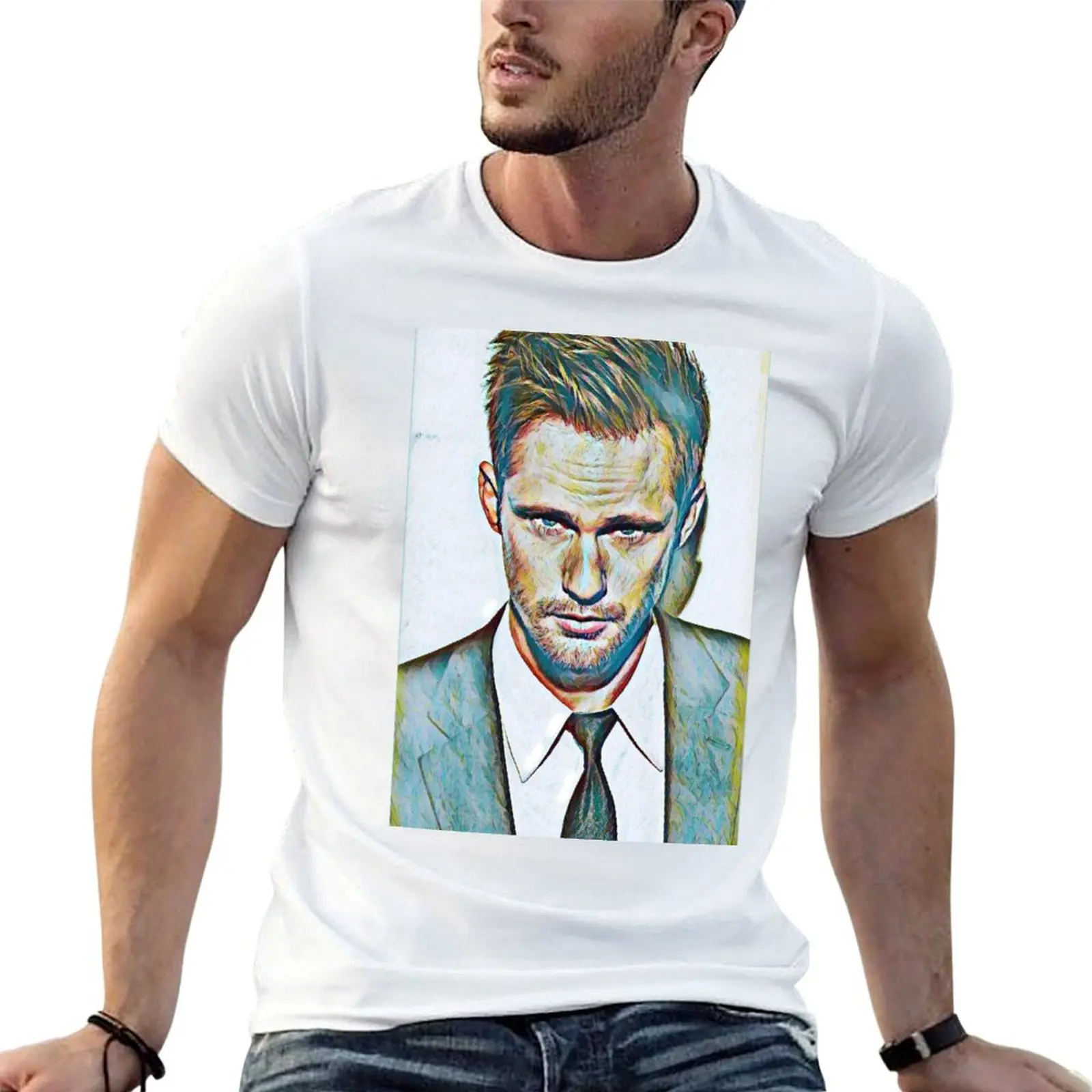 

shirt shirts graphic t man Skarsgard t T-Shirt plain man Alexander
