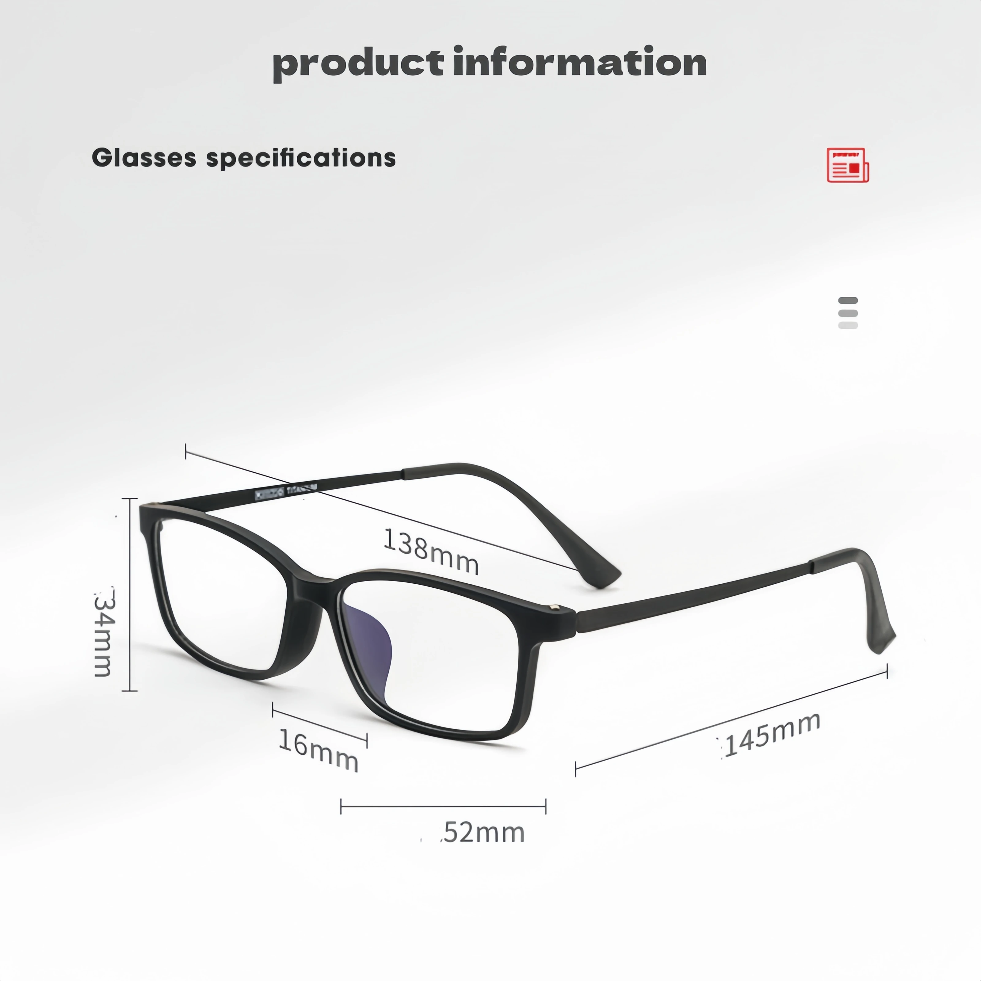 Plastic Titanium Glasses Frame Ultra-light Square  Frame Men's Glasses Frame 2024 New Optical Prescription Glasses For Men 3085