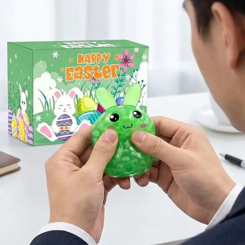 

Easter Theme Stress Ball Handheld Stress Reliever For Office And Home Use Squeeze Toy Rabbit Surprise Toy for Kids A2UB