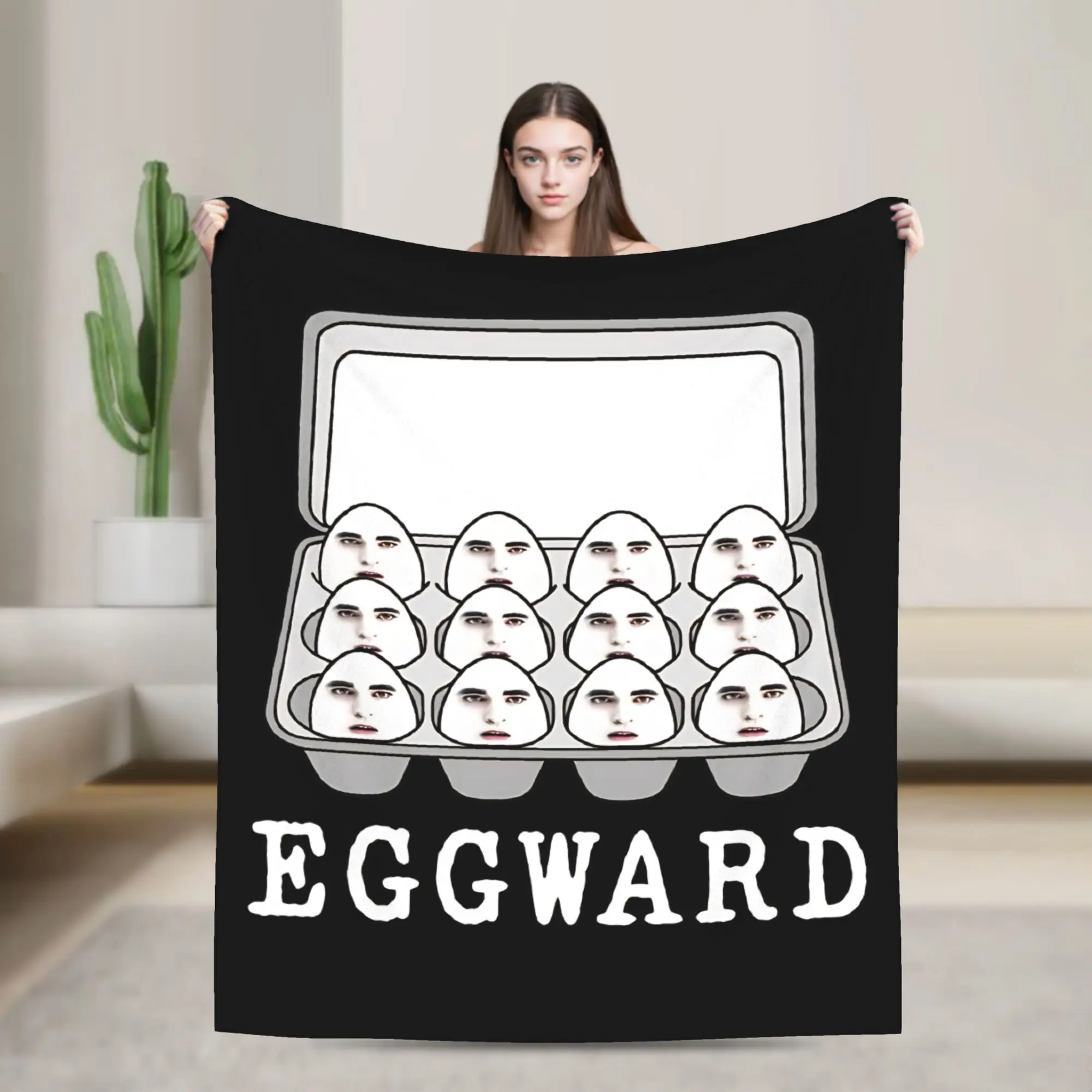 Eggward Funny Edward Cullen Meme Fleece Blankets Twilight Awesome Throw Blankets for Home 200x150cm Plush Thin Quilt