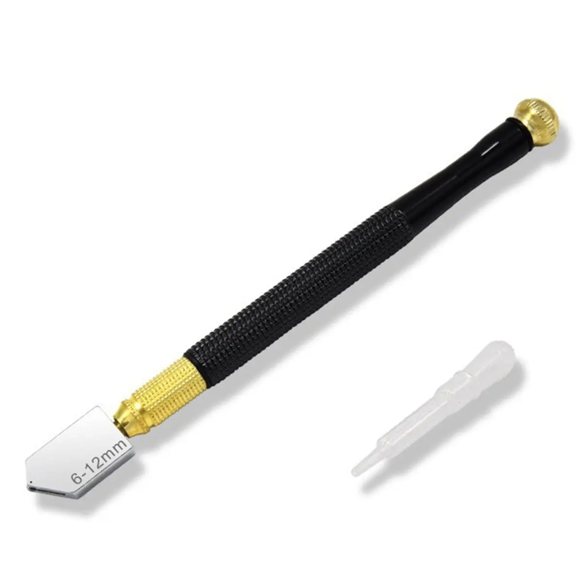 Pencil Style Glass Cutter Tool Set with Scribe Assist Handle, Ruler, Screwdriver and Blue Storage Bag
