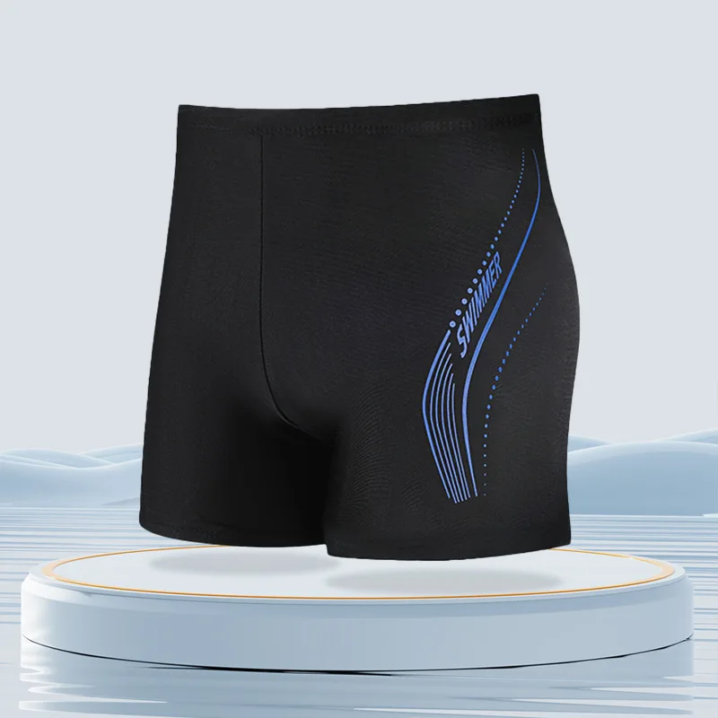 Professional Mens Swimwear Square Leg Quick Dry Swim Trunks for Beach Hot Spring image 6