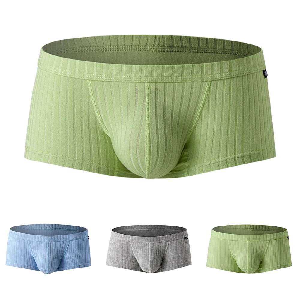 

Sports Low Waist Mens Boxer Briefs Underwear U Convex Pouch Simple Basic Boxers Shorts Elastic Panties Male