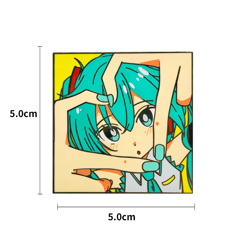 Hatsune Miku – Badges en émail, broches Vocaloid dérivés, broches périphériques d'anime pour sac à dos, vêtements, revers, jouet Cosplay, cadeaux