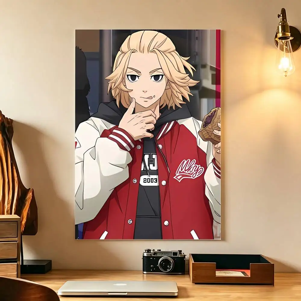 Anime T-Tokyo Revengers Manjiro Sano Poster High Quality Dorm Living Room Aesthetic Wall Decoration Painting Stickers Gift