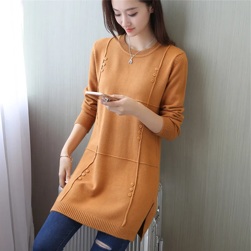 Women 2024 New Fashion Cropped Wine red Solid Casual Knitted Sweater Vintage O Neck Long Sleeve Female Pullovers Chic Tops