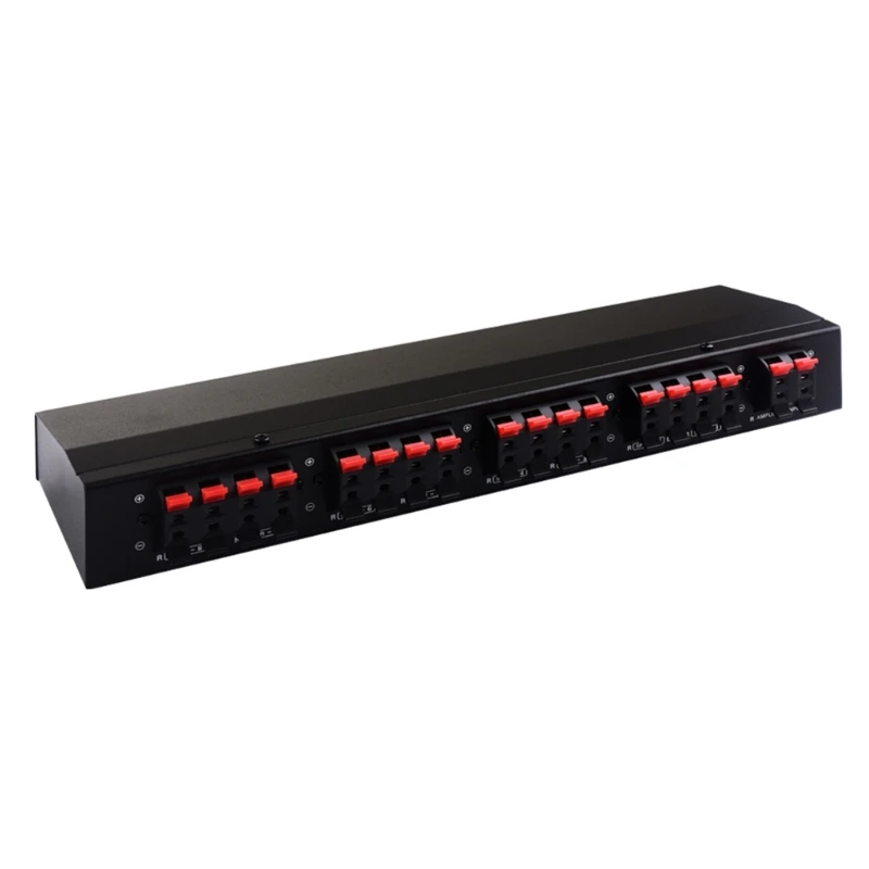 1 Input 8 Output Sound Selector Amplifiers Speaker Switcher Box 10Hz-50KHz Sound Switching Distributor 4-16Ω