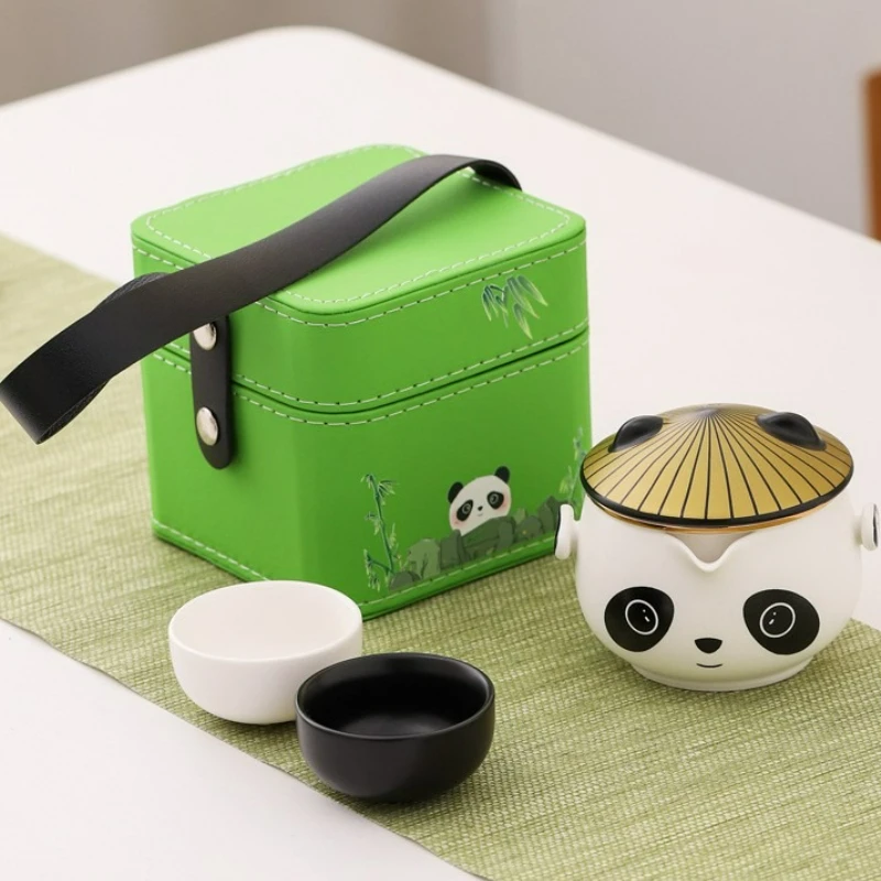 

Японский портативный дорожный чайный сервиз, домашний чайный сервиз, дорожный чайный сервиз для кемпинга, кунг-фу, 1 горшок, 2 чашки, чайная посуда, сумка, подарочная коробка, новинка