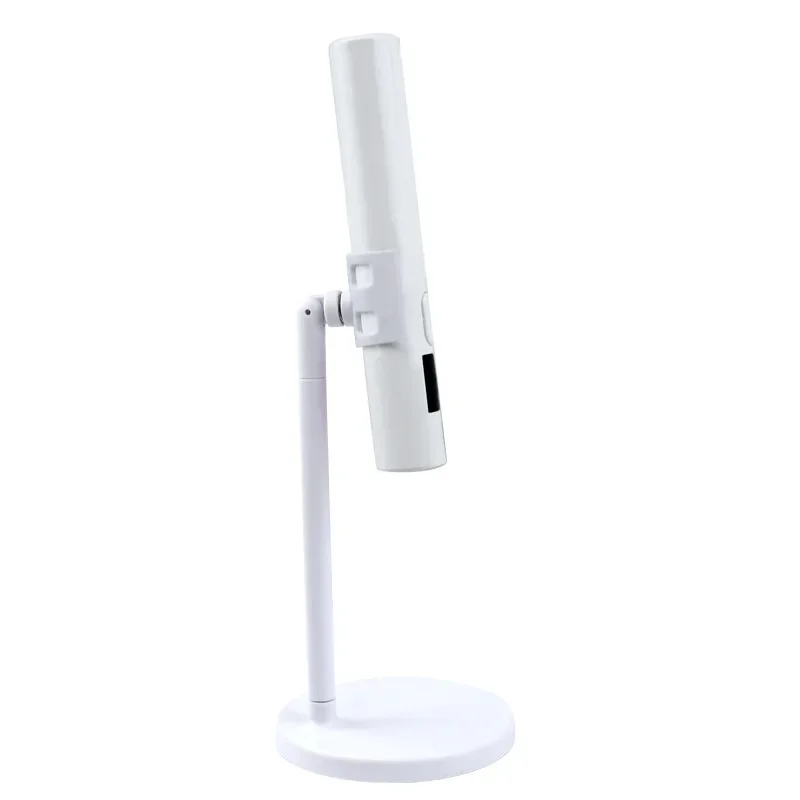 Mini UV Light Holder Lamp Holder Nail UV Light Stand for Gel Nails 360° Rotation Handheld Nail Art White Lamp Plastic Holder