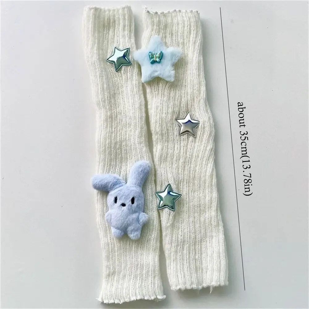 JK Accessories Thicken Warm Arm Sleeves Knitted Long Arm Warmers Fingerless Mittens for Women