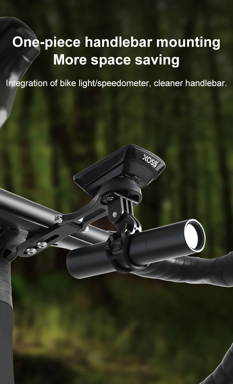 Fahrradcomputer-Halterung aus Aluminiumlegierung, Verstellbare MTB-Rennrad-Tachometer-Lenkerhalterung für Garmin/Cateye/Bryton – Detail 6