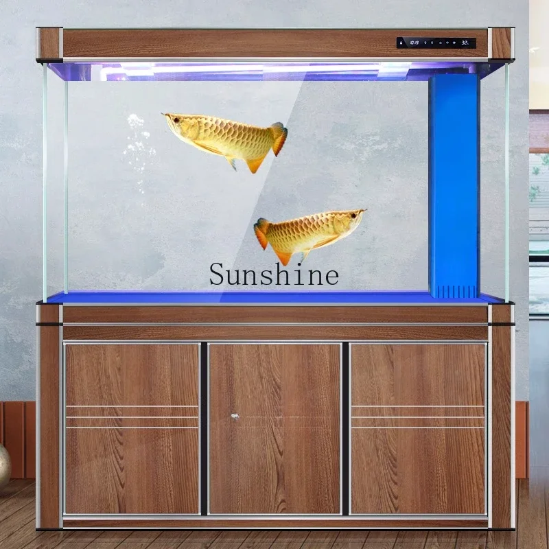 Ultra-white glass living room household floor screen large aquarium bottom filter ecology  FT