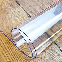PVC transparent tablecloth with a thickness, heat-resistant, waterproof, and oil resistant dining table mat, 1pc