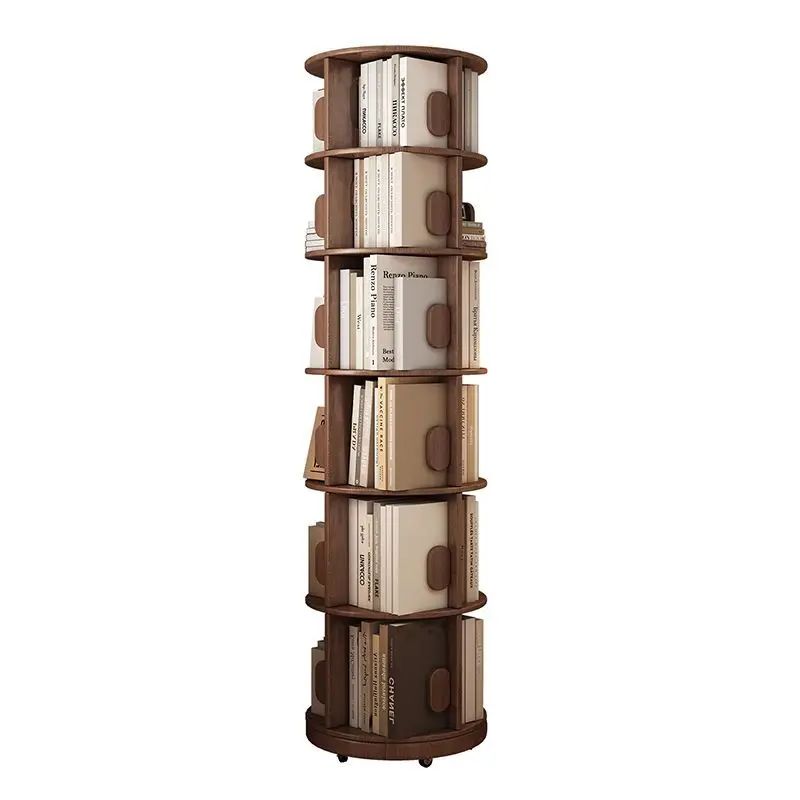 Solid wood rotating floor rack, multi-layer storage