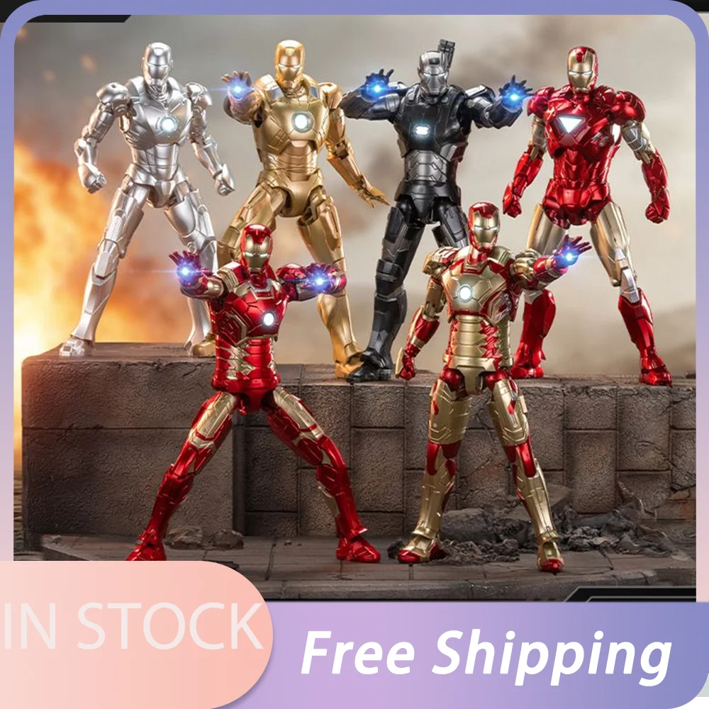 En stock Fondjoy The Infinity Saga Avengers Iron Man Tony Stark MK21 MK42 MK2 MK6 MK43 War Machine ‌ Figura de acción, modelo de juguete, regalo