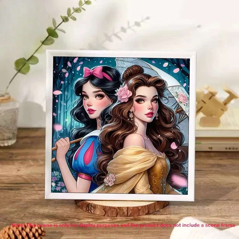 

Oil Painting By Number Snow White Cartoon Umbrella Home Decoration Painting Wall Bedroom Room Decor Gift Frameelss