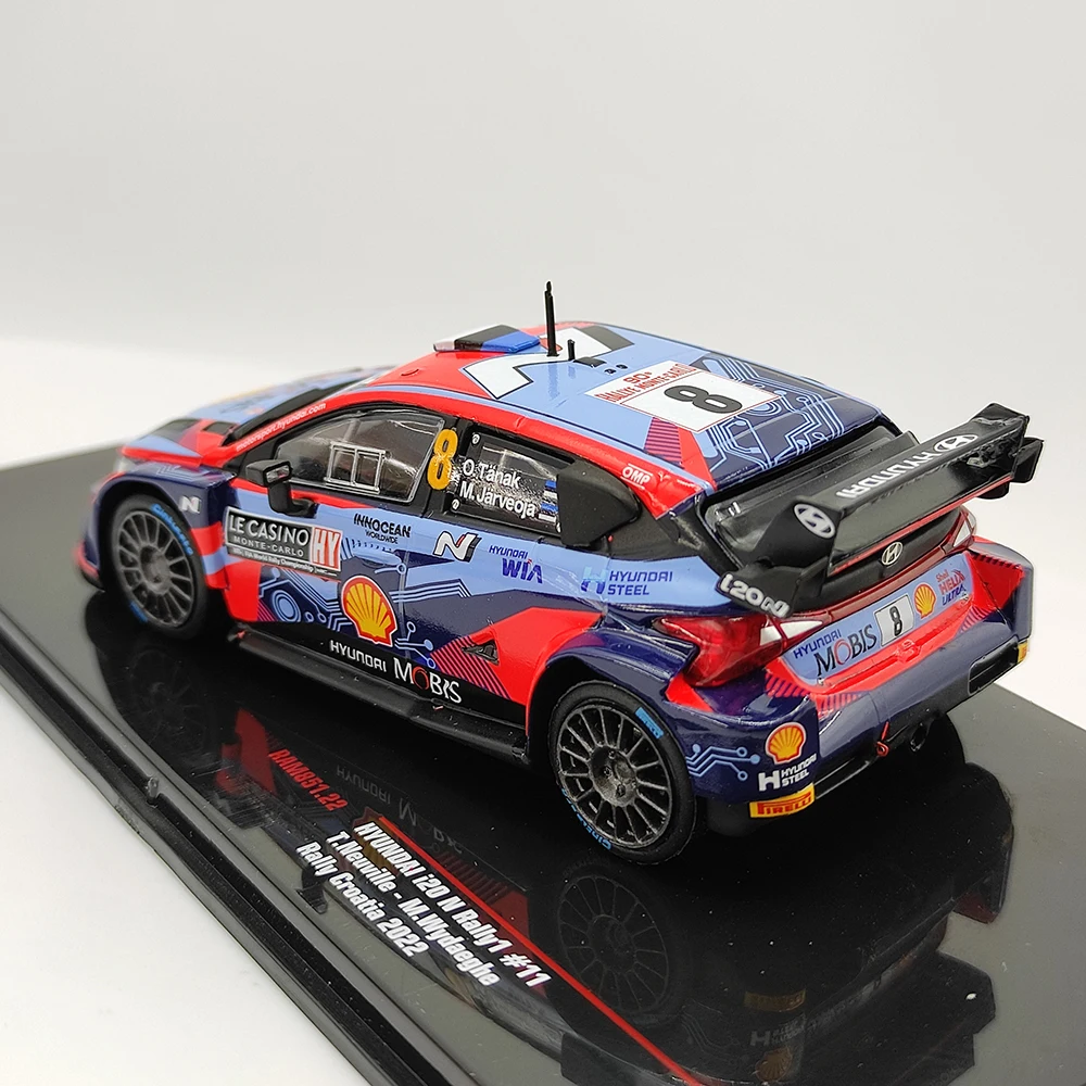 دييكاست IXO 1/43 مقياس هيونداي I20 N Rally1 # 8 نموذج سيارة مصنوع من خليط معدني لعبة هدية تذكارية لعرض الحلي #5