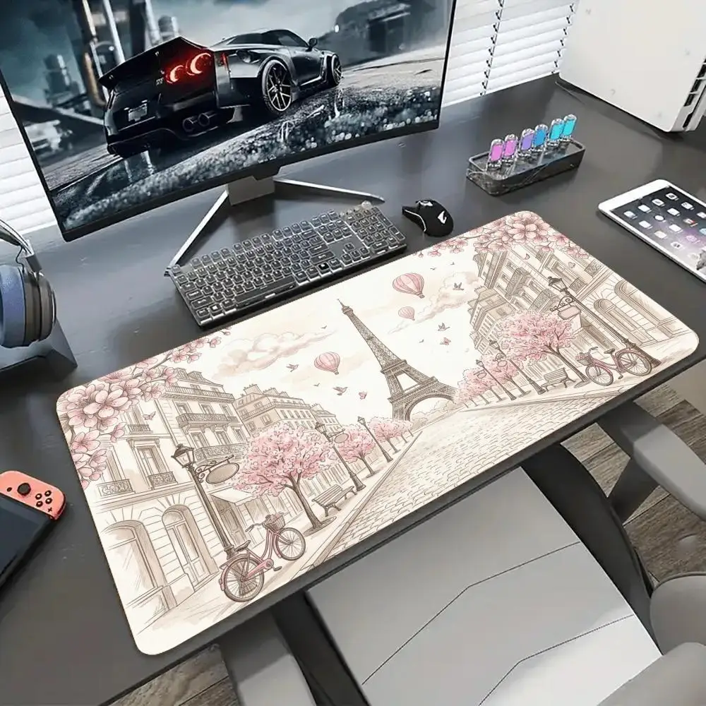 

Pink Tower Mouse Pad Desk Mat gaming mats office mat gamer pc accessories keypad expansion pads rubber anti-slip desk mat