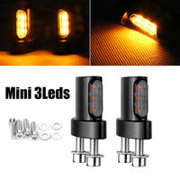Motorcycle Rear Fender Struts Turn Signal Light 12V Tail Direction Indicator 3 Led Mini Side Marker Lamp for Cafe Racer Bobber