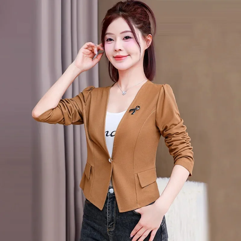 

Small Fragrant Style Short Suit Jacket for Women's Spring and Autumn Wear 2026 New Fashion Versatile Slim Fit Suit Jacket Top