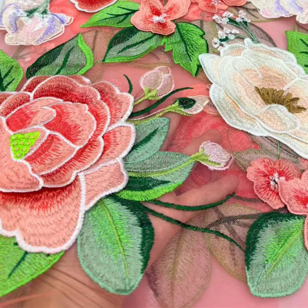 Tecido de renda com bordado fl - Embroidery Ai avaliação e preço