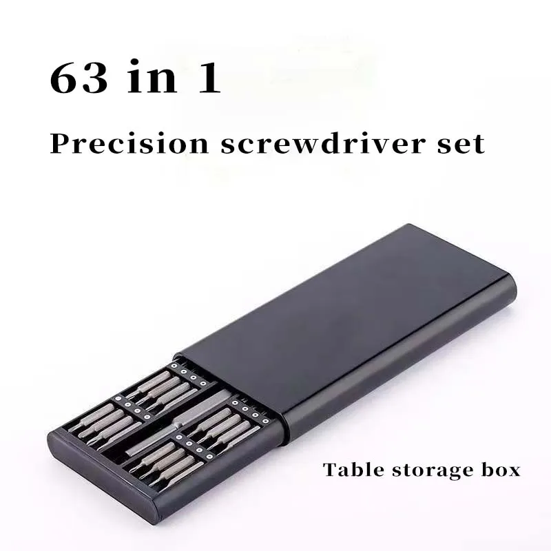 

Screwdriver Set 63 In 1 Magnetic Screwdriver Bit Set Precision Phillips Torx Hex Screwdriver Bits Repair Phone PC Tools