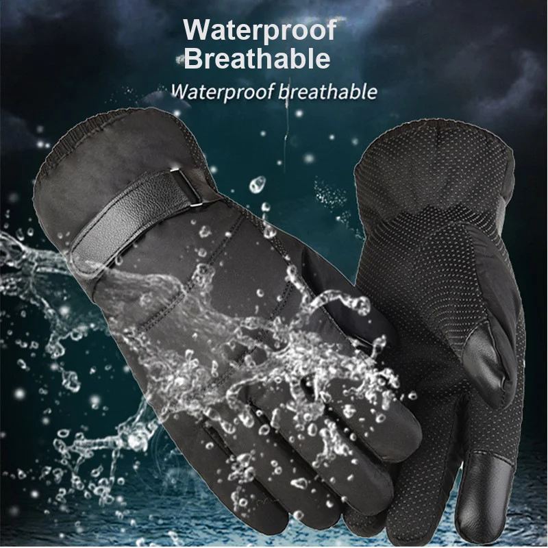 Men s Winter Warm Gloves Cold Resistant Water Resistant for Motorcycle Cycling Outdoor Skiing Activities