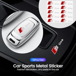 Car Interior Stickers Auto Dashboard Buttons Decorative Accessories For Audi Sline A1 A2 A3 A4 A5 A6 A7 A8 8P B6 B7 B8 Q3 Q5 Q7