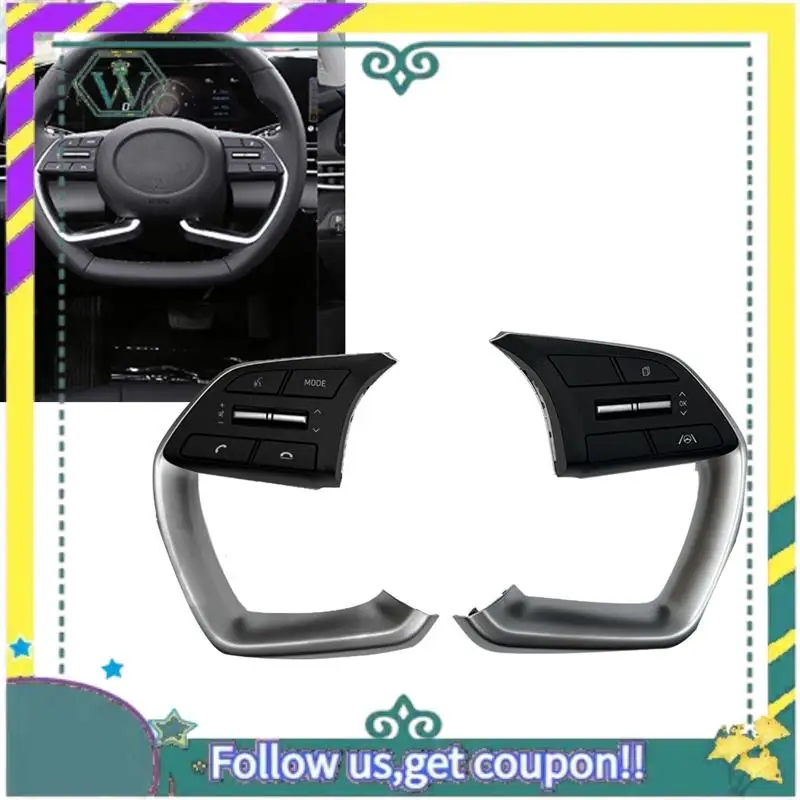 

Upgraded L+R Steering Wheel Control Switch Audio Phone Radio Button For Hyundai Elantra Tucson 2021-2024 96710-BU030 96720-BU150
