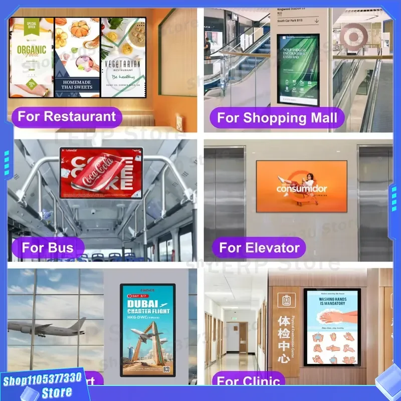 15.6 18.5 21.5 Inch Android Wifi Smart Display 2K HD Digital Signage Player Yodeck Media Advertising Screen for Business 24