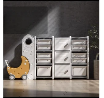 

High Quality And Firm Children Toy Shelf Kids Baby Storage Clothes Cabinet Moon Shaped Storage Cabinet Shelf