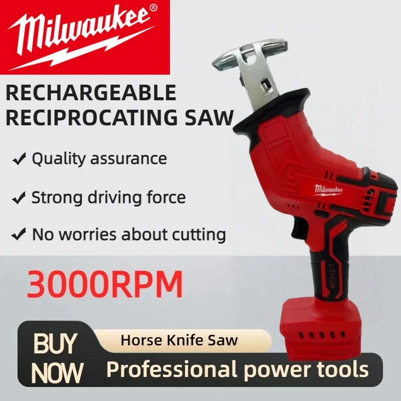 

Milwaukee Cordless Electric Reciprocating Saw Speed PVC Cutting Power Tools Wood Metal Pipe Cutting Saw Electric Cutting Saw