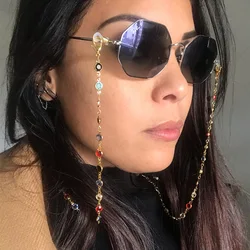 Colorful Crystal Beads Eyeglass Holder Fashion Glasses Chain for Women Eye Accessories Eyewear Straps Cord Sunglasses String