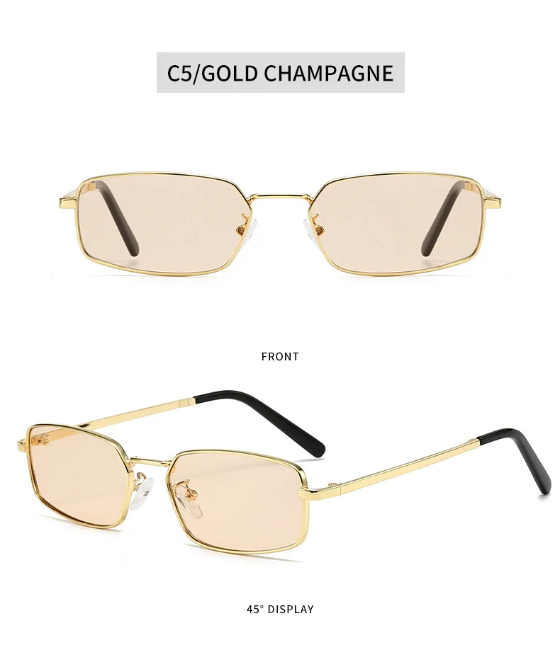 Amerikanischer Vintage-Sonnenbrillen-Stil aus Metall mit schmalem Rahmen, geeignet für Korrektionsgläser, Old-Money-Style Sonnenbrille – Detail 12