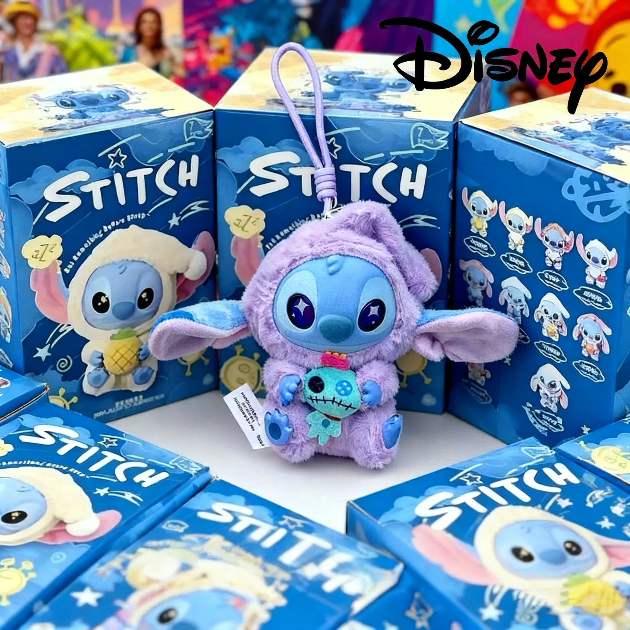 

Disney Stitch Eat Something Before Sleep Series слепая коробка плюшевые виниловые игрушки милая кукла Labu Mystery Box сумка кулон Декор подарок