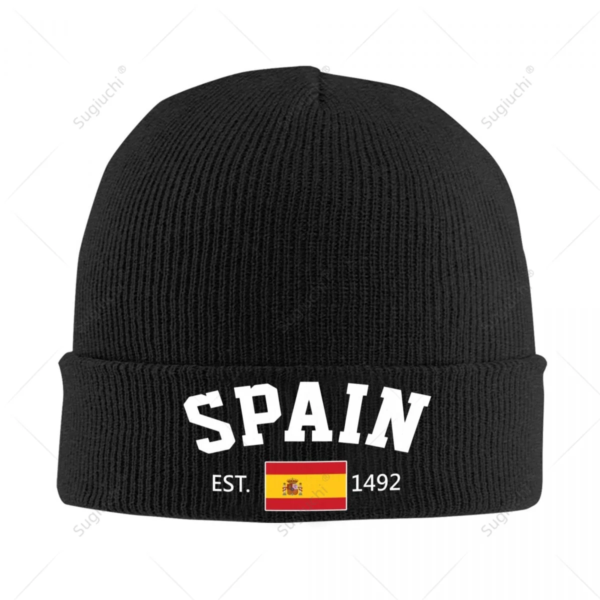 Knitted Hat Unisex SPAIN EST.1492 Independence Day For Men Women Boys Winter Autumn Beanie Cap Warm Bonnet