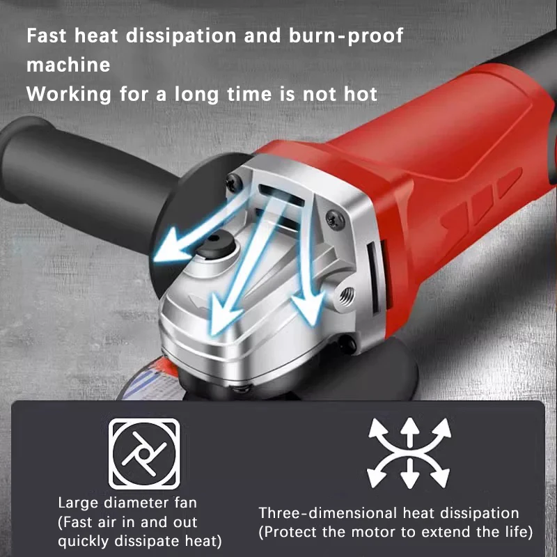 Small Hand Grinder Wheel Angle Grinder Multi-Function Cutting Machine Household Grinder Hand Grinder Polisher