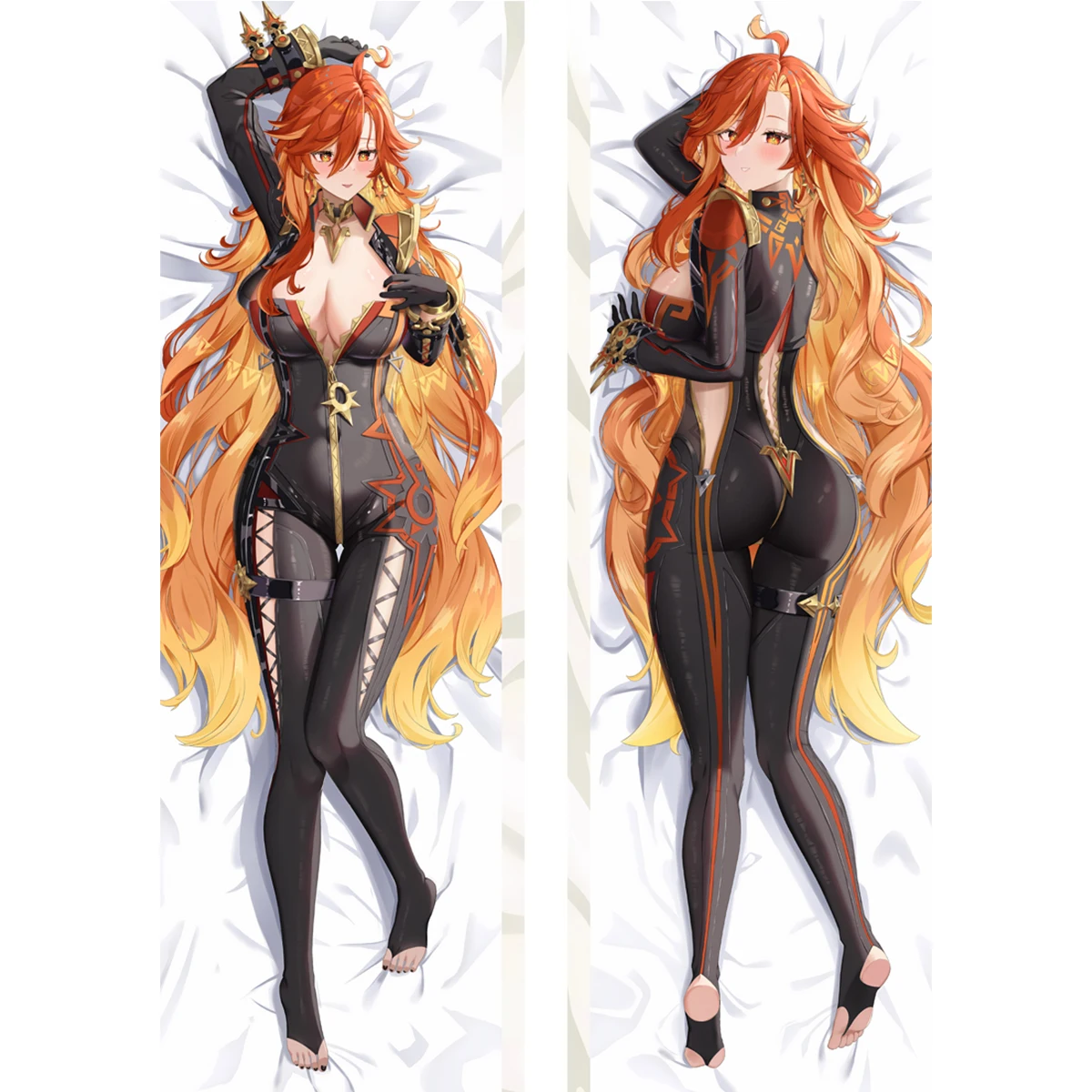 

Anime Mavuika Dakimakura Pyro Archon Pillowcase Haborym Long Life Size Body Pillow Cover