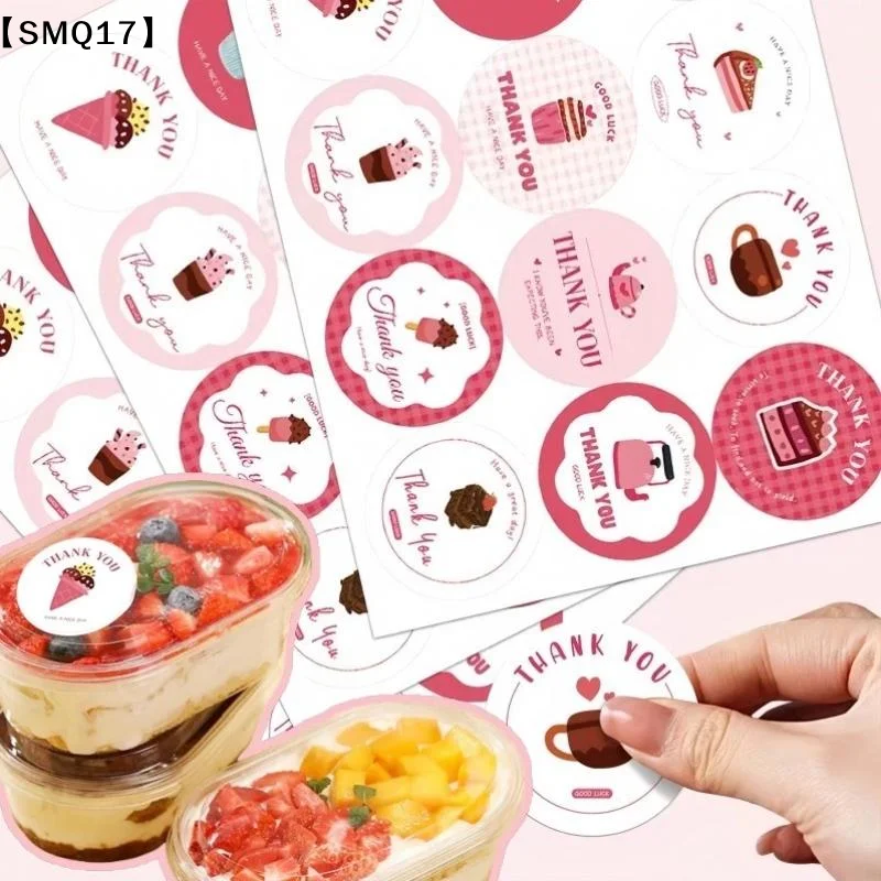 30 Sheets Cute Cartoon Thank You Stickers Bow Stickers For Party Deco Envelope Sealing Gift Wrapping【SMQ】