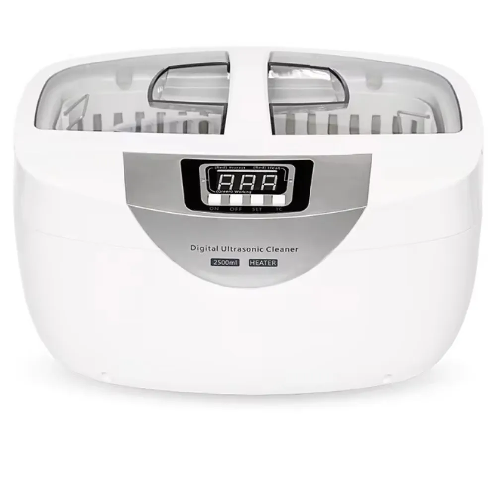 2500 ML High Frequency Digital Timer Ultrasonic Cleaner for Nail Supplies Fruit Vegetables Milk Bottles