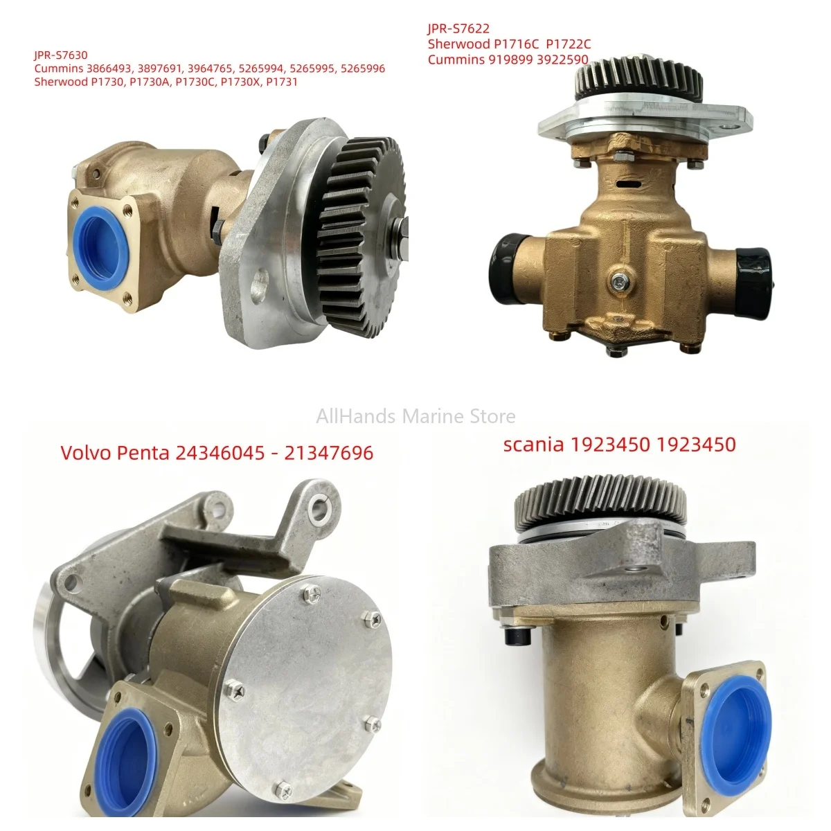 

New Wholesale Customized High Quality Bronze Seawater And Cooling Pumps For Engine Replacement Part