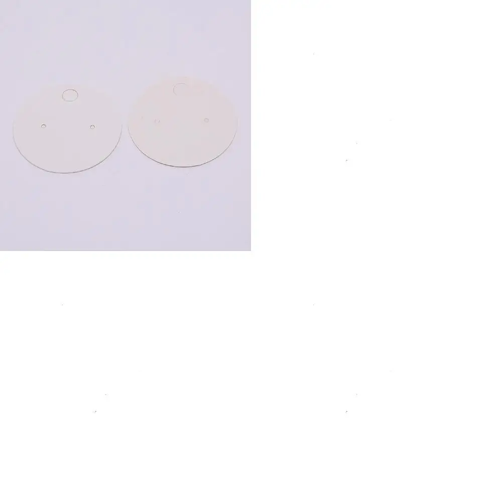 100Pcs Round White Paper Display Cards 4cm Hanging Holder Tags for Earrings and Necklaces Jewelry Craft Projects