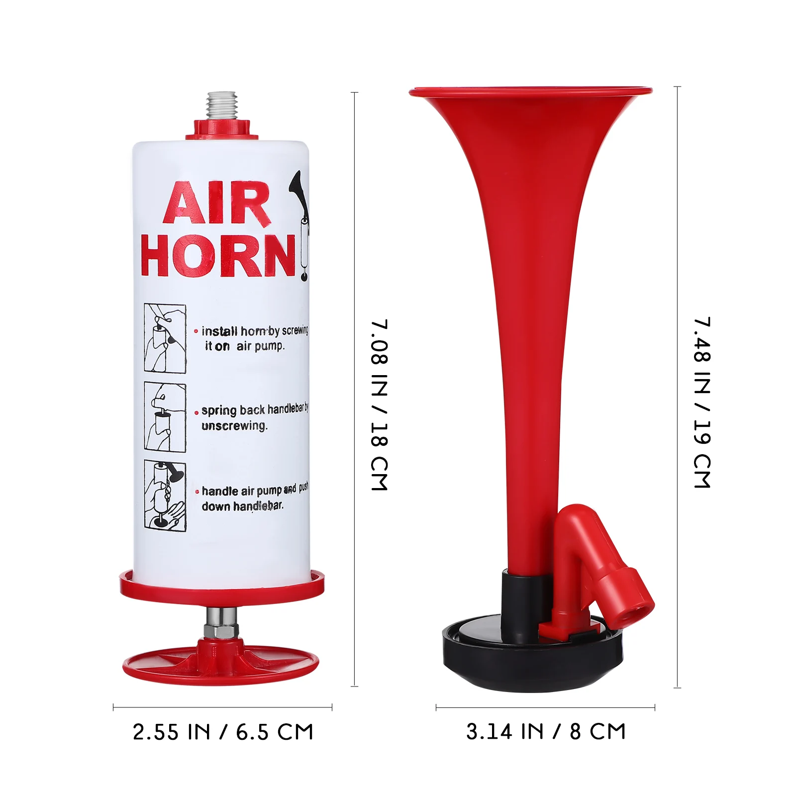 

Horn Loud Clear Sound Handheld Trumpet Warning Bulk Plastic Easy Install Multi Tool