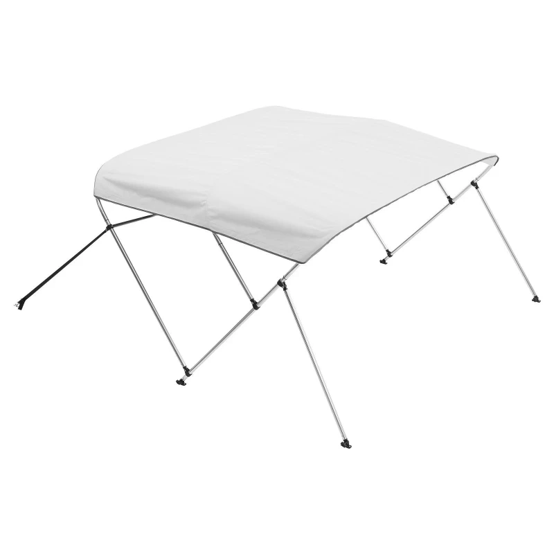 600D polyester triple bow marine awning with aluminum frame, waterproof sunshade marine awning with storage space