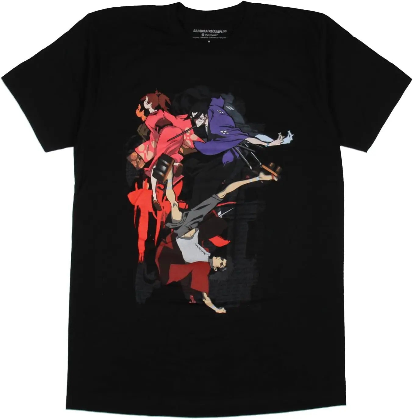 Samurai Champloo Anime Men's Yuu Mugen Jin Trio Graphic T-Shirt