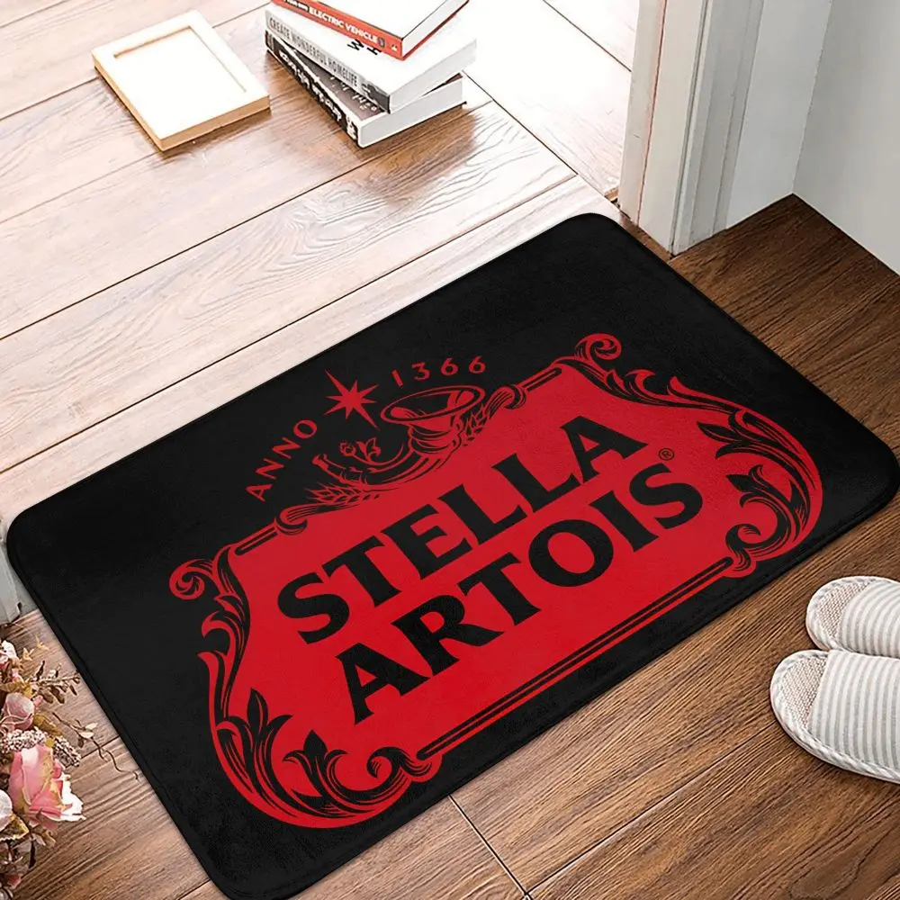 Novo stell artois capacho tapete de casa super macio absorvente porta do banheiro tapete entrada